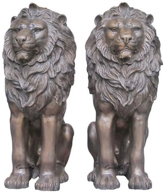 Casa Padrino esculturas de decoración de bronce de lujo leones 46 x 74 x A. 113 cm - Figuras de decoración de bronce - Accesorios de Decoración de Hoteles y Restaurantes de Lujo Preis Gesenkt