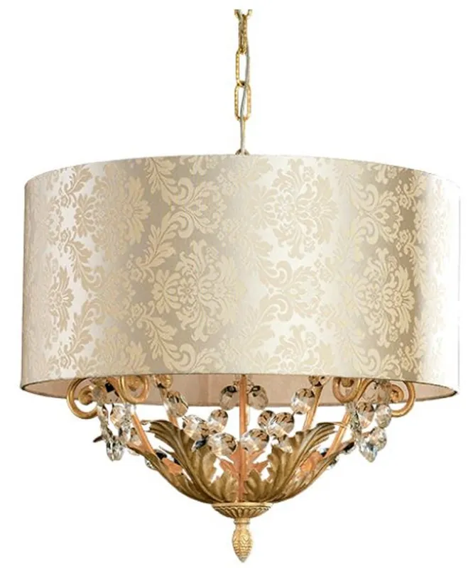 Begrenztes Angebot Casa Padrino araña de luces de cristal barroco de lujo con pantalla oro Ø 50 x A. 45 cm - Araña de luces elegante de estilo barroco - Luces de salón barrocos