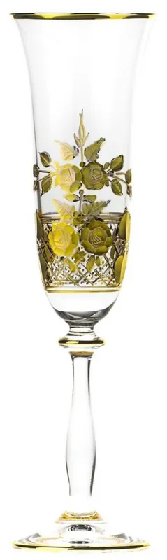 Direktkauf Casa Padrino copa de champán barroco de lujo oro Ø 7 x A. 24,5 cm - Copa de champán hecha a mano y grabada a mano - Accesorios para Hoteles y Restaurantes - Calidad de Lujo