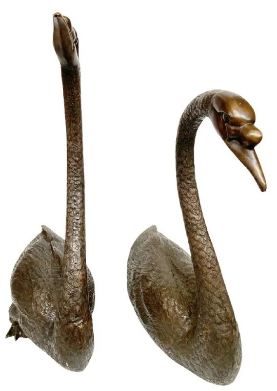 Abverkauf Casa Padrino esculturas de decoración de bronce de lujo cisnes bronce - Figuras de decoración de bronce - Accesorios de Decoración de Hoteles y Restaurantes de Lujo