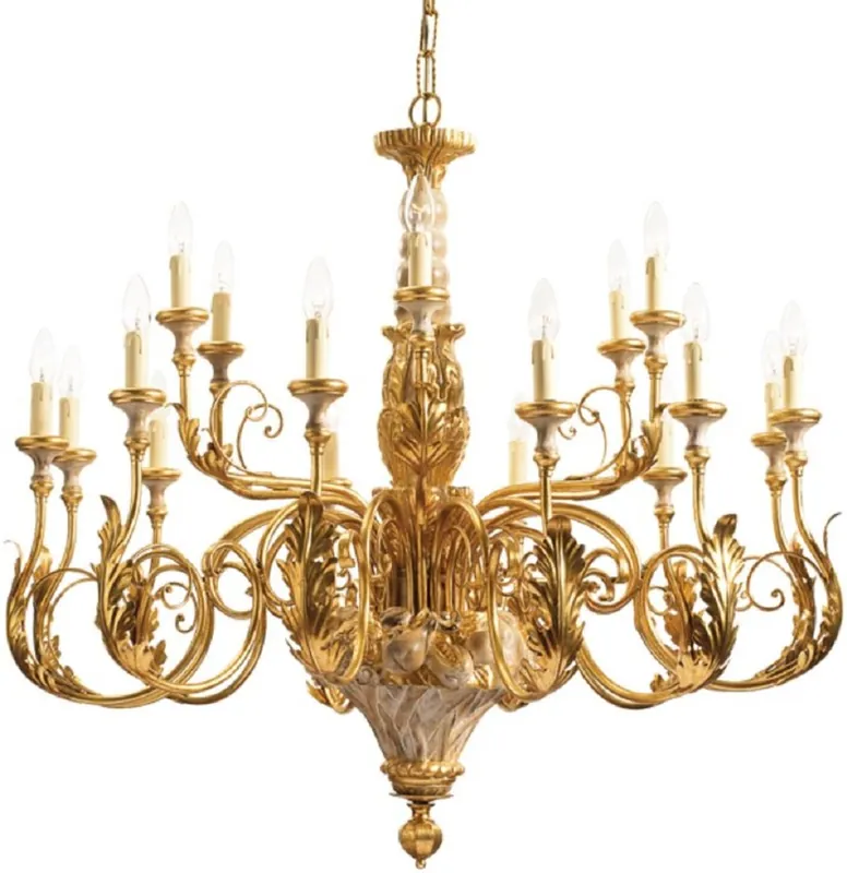 Schnäppchen Casa Padrino araña de luces barroco de lujo oro Ø 110 x A. 100 cm - Magnífica lámpara de araña de Hotel y Restaurante