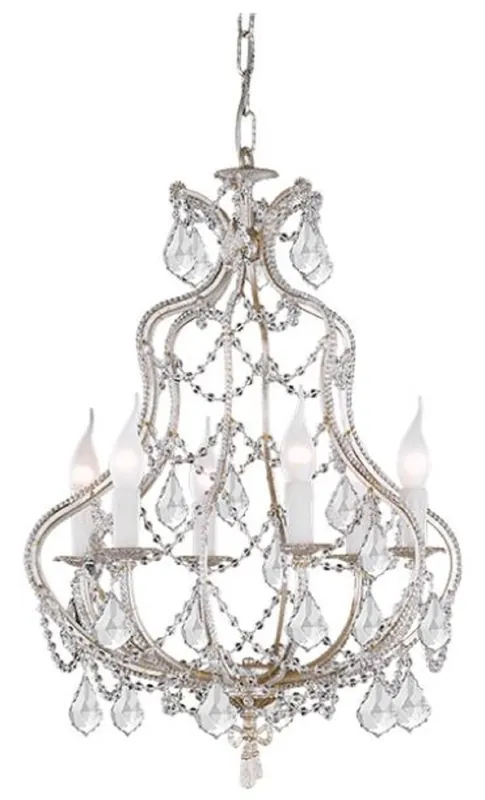 Rabatt Casa Padrino araña de luces de cristal barroco de lujo plata Ø 47 x A. 65 cm - Magnífica lámpara de araña con cristal de Bohemia - Calidad de lujo