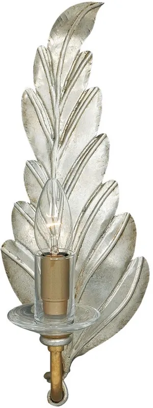 Super-Preis Casa Padrino lámpara de pared barroco de lujo plata antigua 16 x 16 x A. 40 cm - Elegante aplique de metal en forma de hoja - Luces Barrocos