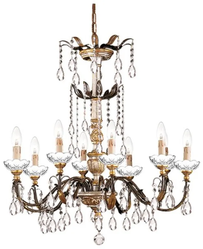 Jetzt Bestellen Casa Padrino araña de luces de cristal barroco de lujo óxido / oro Ø 78 x A. 78 cm - Magnífica araña con cristal de Bohemia - Calidad de Lujo