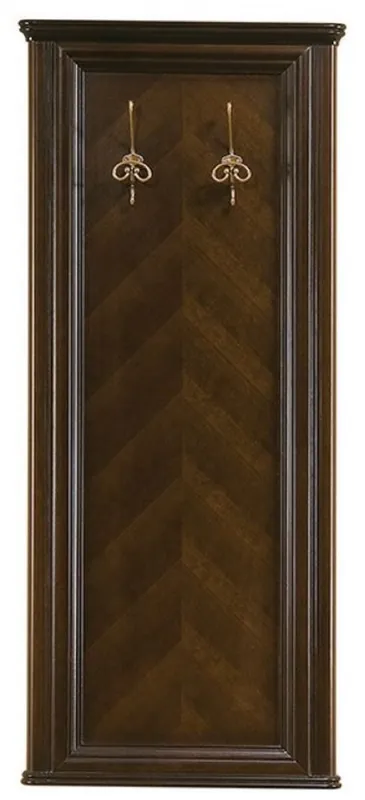 Casa Padrino perchero de pared Art Nouveau de lujo marrón oscuro 63,6 x 6,5 x A. 151 cm - Elegante perchero de pared de madera maciza con 2 percheros - Muebles de Dormitorio - Muebles de Hotel Saisonangebot