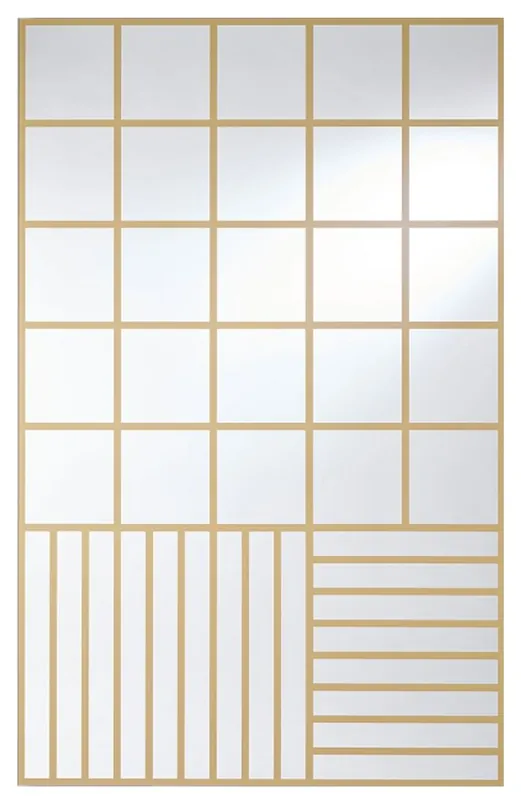 Angebot Casa Padrino espejo de pared de lujo oro 100 x 2,5 x A. 158 cm - Espejo rectangular con patrón - Muebles de Lujo