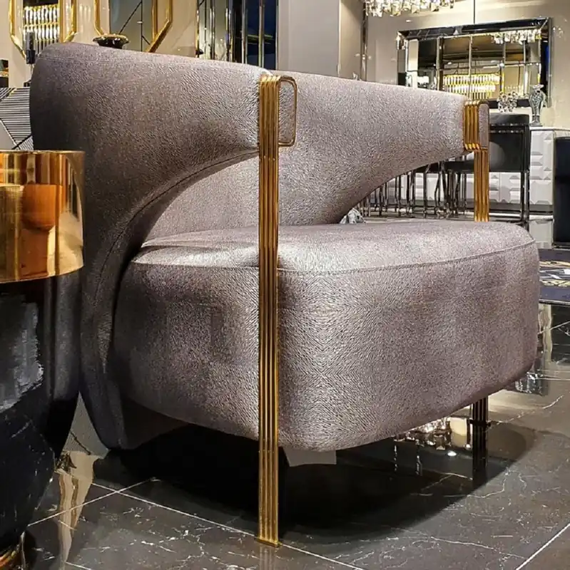 Casa Padrino sillón de lujo plata / oro 82 x 78 x A. 86 cm - Sillón de Salón - Sillón de Hotel - Muebles de Lujo Preisreduziert