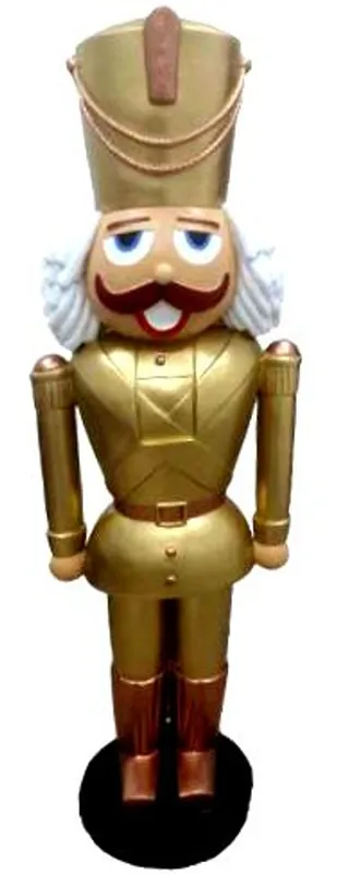 Casa Padrino Deko XXL escultura cascanueces dorado con uniforme tamaño natural 180 cm - Navidad Decoración navideña decoración de grandes almacenes Meistverkauft