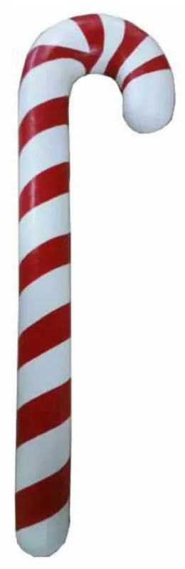 Casa Padrino escultura de decoración de Navidad de lujo bastón de caramelo blanco / rojo A. 110 cm - Escultura de decoración de salón - Escultura de decoración de jardín - Decoración de Navidad Geprüft