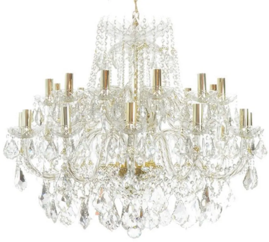 Günstig Casa Padrino araña de luces barroco de lujo oro Ø 90 x A. 70 cm - Magnífica lámpara de araña con cristal fino - Noble & Magnífico