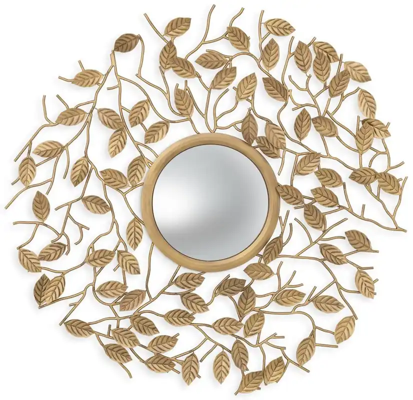 Casa Padrino espejo de lujo latón vintage Ø 130 cm - Espejo de pared redondo convexo - Muebles de Lujo - Colección de Lujo Sale