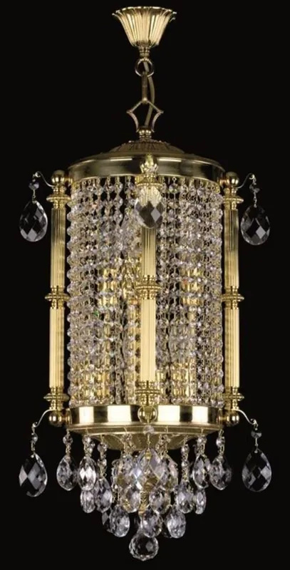 Casa Padrino araña de luces barroco de lujo oro Ø 32 x A. 65 cm - Magnífica lámpara de araña con cristal de Bohemia - Noble & Magnífica Top-Preis