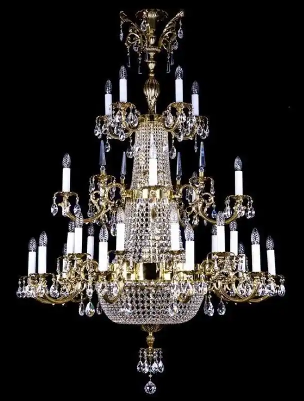 Casa Padrino araña de luces de cristal barroco de lujo oro Ø 120 x A. 170 cm - Magnífica lámpara de araña de latón con cristal de Bohemia - Noble & Magnificent Meistverkauft