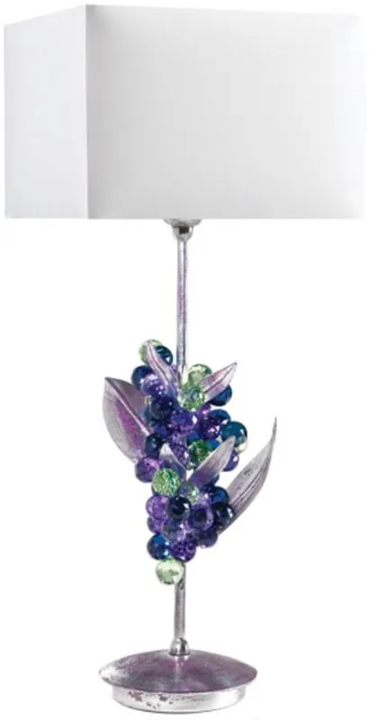 Casa Padrino lámpara de mesa de lujo uvas plata / púrpura / verde / blanco 20 x 20 x A. 50 cm - Lámpara de escritorio moderna con cristal de Swarovski noble - Calidad de Lujo - Hecho en Italia Nur Heute