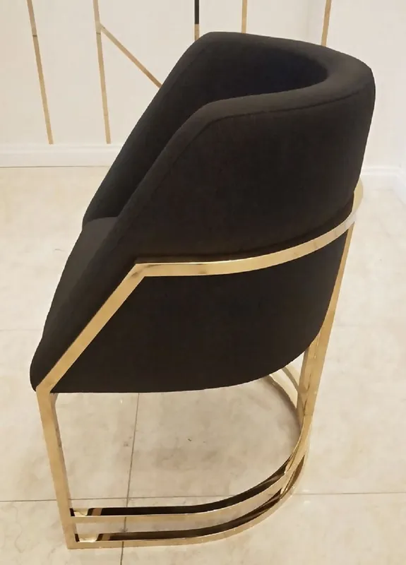 Billig Casa Padrino silla de comedor de lujo negro / oro 60 x 56 x A. 80 cm - Muebles de comedor de lujo - Calidad de Lujo