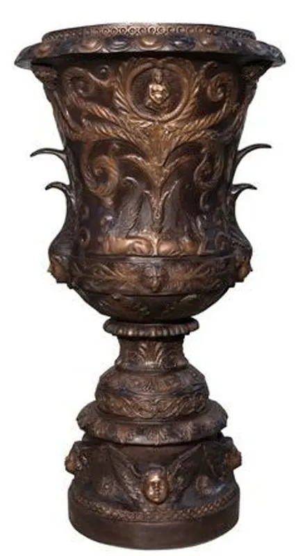 Enorme maceta barroca de bronce maceta Art Nouveau H 112 x 61 x 61 cm - decoración del hogar de lujo Schnäppchen