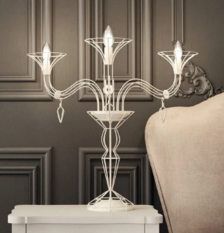 Casa Padrino lámpara de mesa Art Nouveau de lujo blanco Ø 70 x A. 60 cm - Lámpara de escritorio de metal noble - Lámparas de Mesa Barrocos y Art Nouveau - Calidad de Lujo - Hecho en Italia Ausverkauf