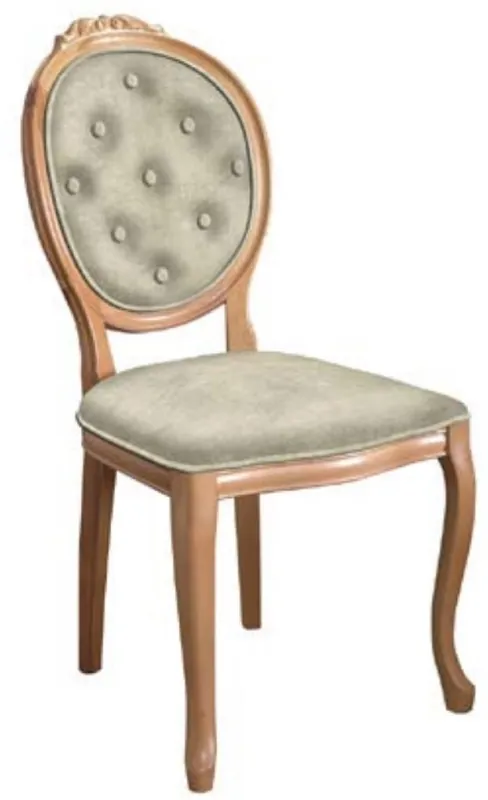 Online Kaufen Casa Padrino silla de comedor barroco gris / natural - Silla de estilo antiguo hecha a mano - Muebles de comedor de estilo barroco