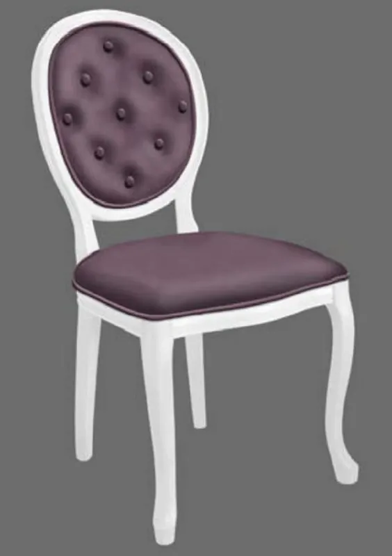 Casa Padrino silla de comedor barroco púrpura / blanco - Silla de estilo antiguo hecha a mano - Muebles de comedor de estilo barroco Beliebt