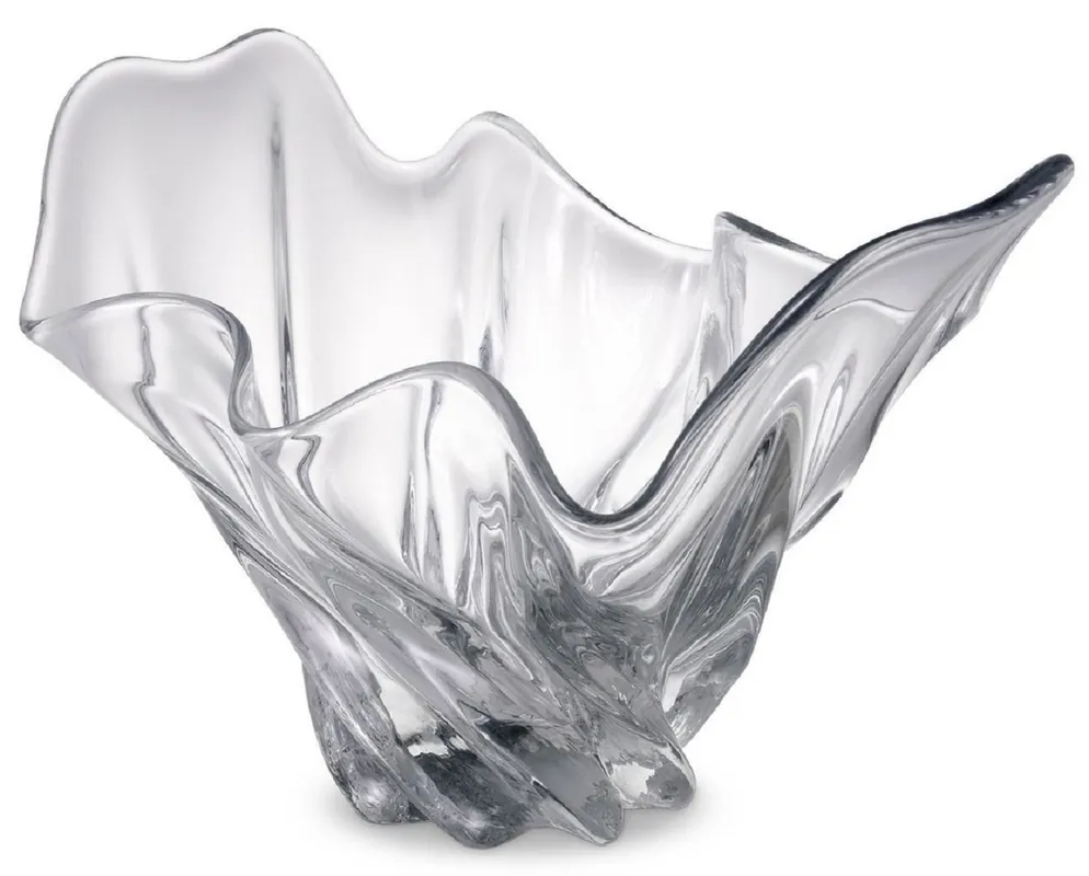 Aktuell Casa Padrino cuenco de lujo 42 x 27 x A. 25 cm - Cuenco decorativo moderno de vidrio soplado a mano - Accesorios decorativos - Calidad de lujo