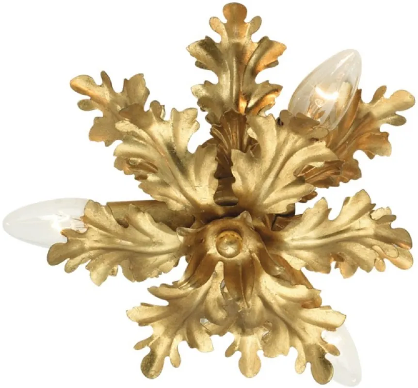 Highlight Casa Padrino lámpara de techo barroco de lujo oro Ø 25 x A. 11 cm - Lámpara de techo de salón barroco - Lámpara de techo de hotel barroco - Muebles Barrocos