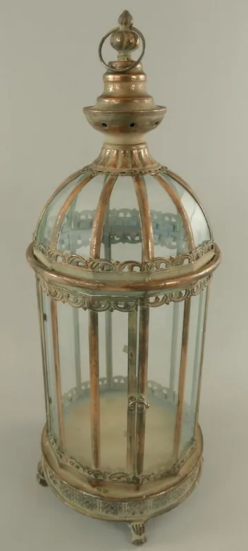 Casa Padrino linterna Art Nouveau cobre antigua A. 65 cm - Farol de mesa de metal con mango - Accesorios Decorativos Barrocos y Art Nouveau Jetzt Bestellen