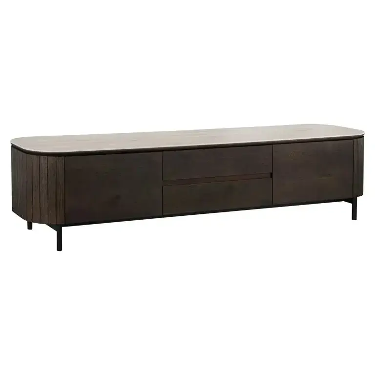 Richmond Interiors TV Möbel Ritz 2-türig 1-Schublade (Braun) Versand Am Gleichen Tag