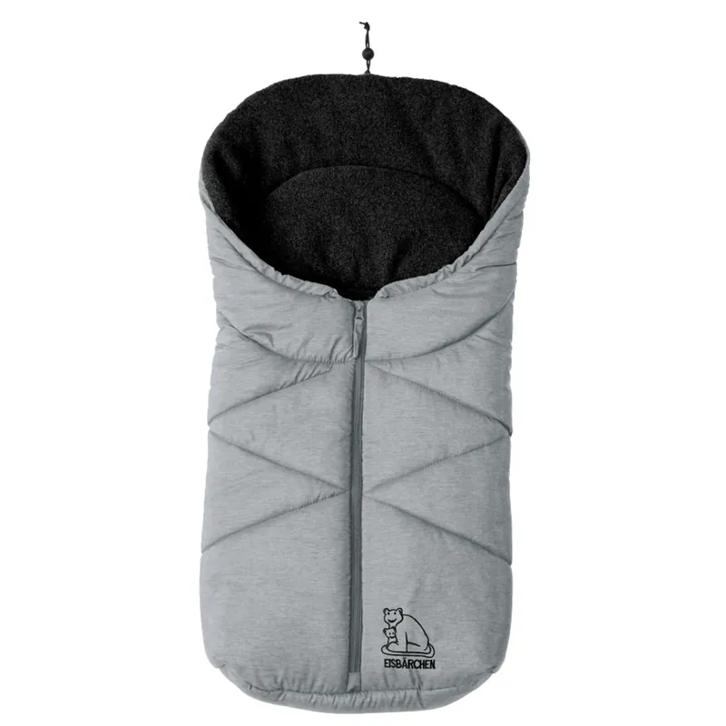 Neu Im Sortiment Heitmann Felle Fußsack für Babyschale und Kinderwagen grau