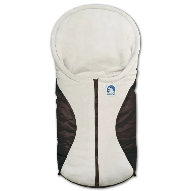 Sonderaktion Heitmann Felle Fußsack für Babyschale und Kinderwagen moccabraun/sand