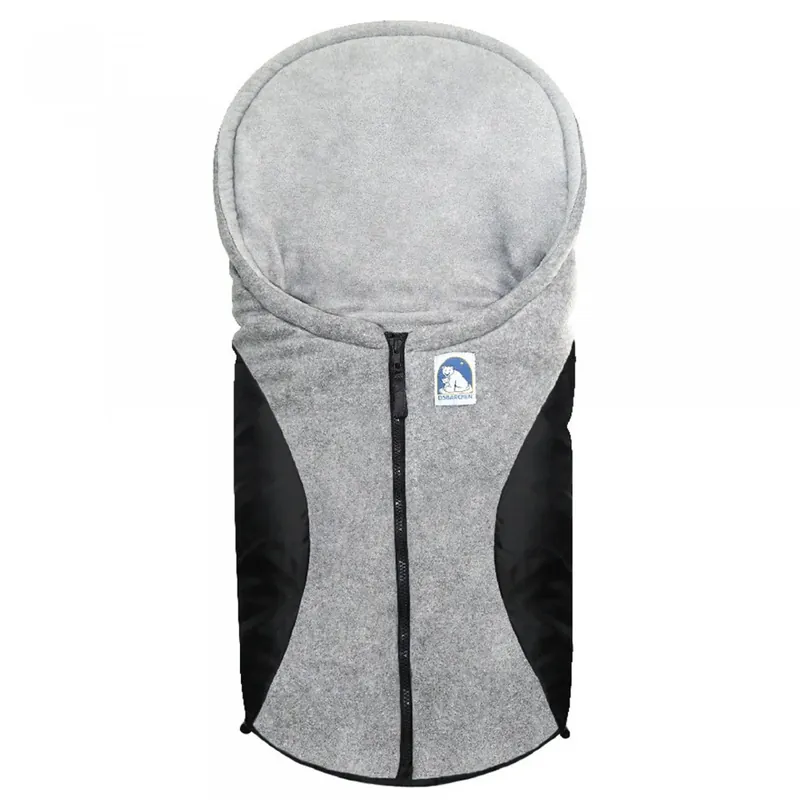 Heitmann Felle Fußsack für Babyschale und Kinderwagen schwarz/grau Preisreduziert