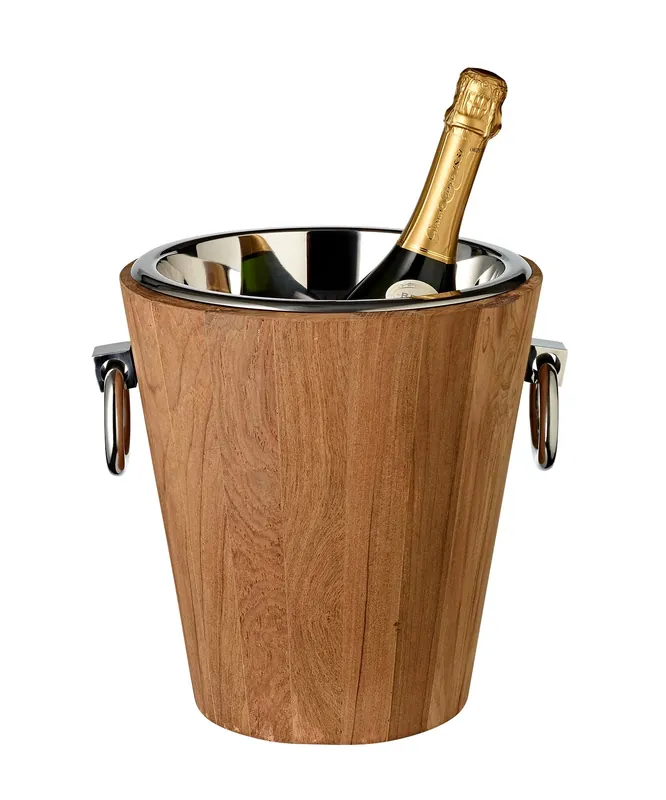 Nur Heute Edzard Weinkühler St. Tropez Teak Holz Teakholz, Edelstahl