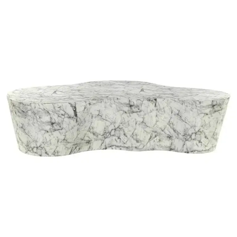Billig Richmond Interiors Couchtisch Rockyard faux white marble