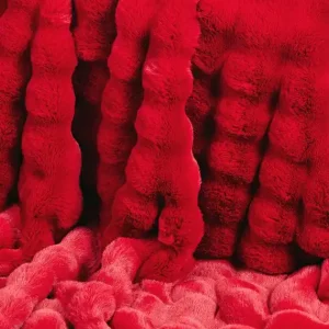 Star Home Webpelz Decke Cosy – Rot Geprüft
