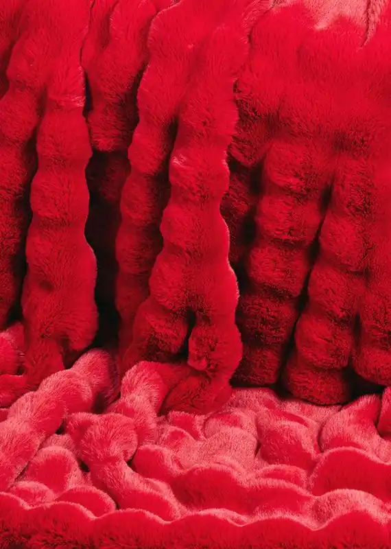 Star Home Webpelz Decke Cosy – Rot Geprüft