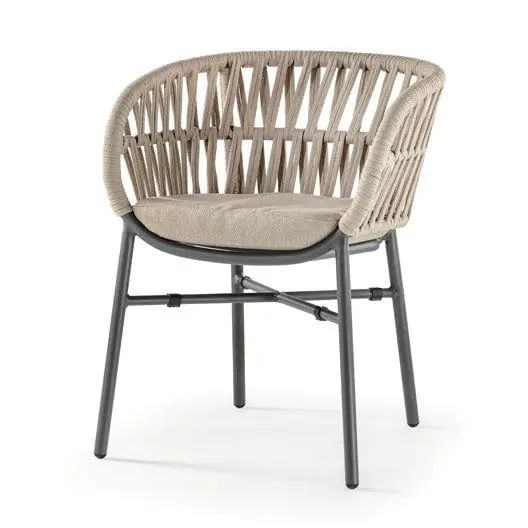 Grattoni Gartenstuhl TAHITI taupe/silver grey- stapelbar Jetzt Bestellen