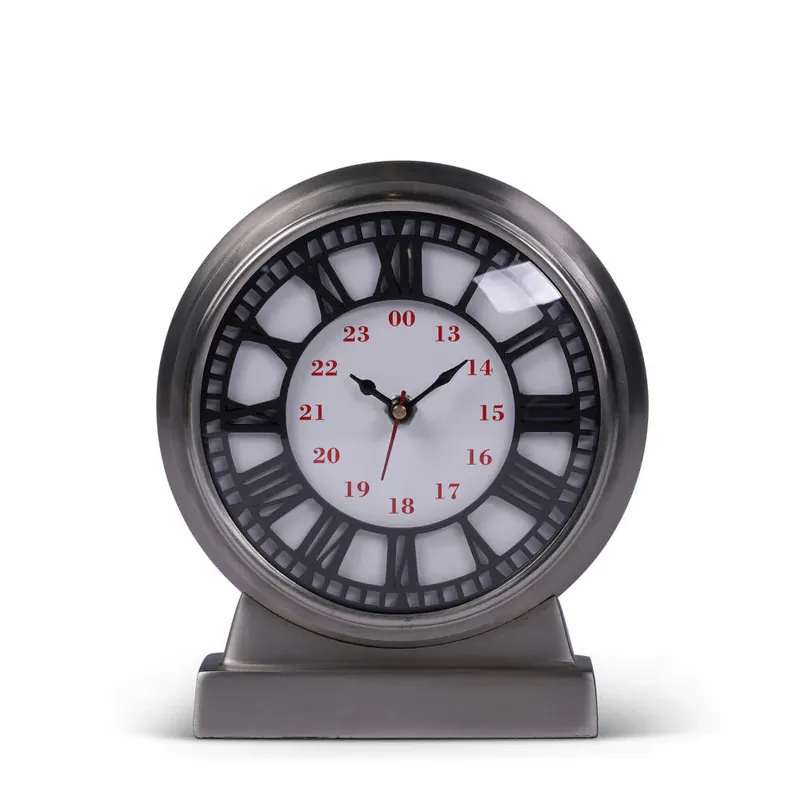 Authentic Models Waterloo Desk Clock S, Schreibtischuhr, Uhr, Deko, Aluminium / Glas, SC067 Direktkauf