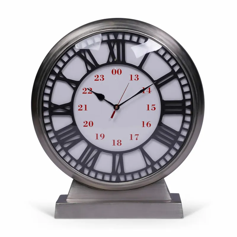 Aktuell Authentic Models Waterloo Desk Clock XL, Schreibtischuhr, Uhr, Deko, Aluminium / Glas, SC068