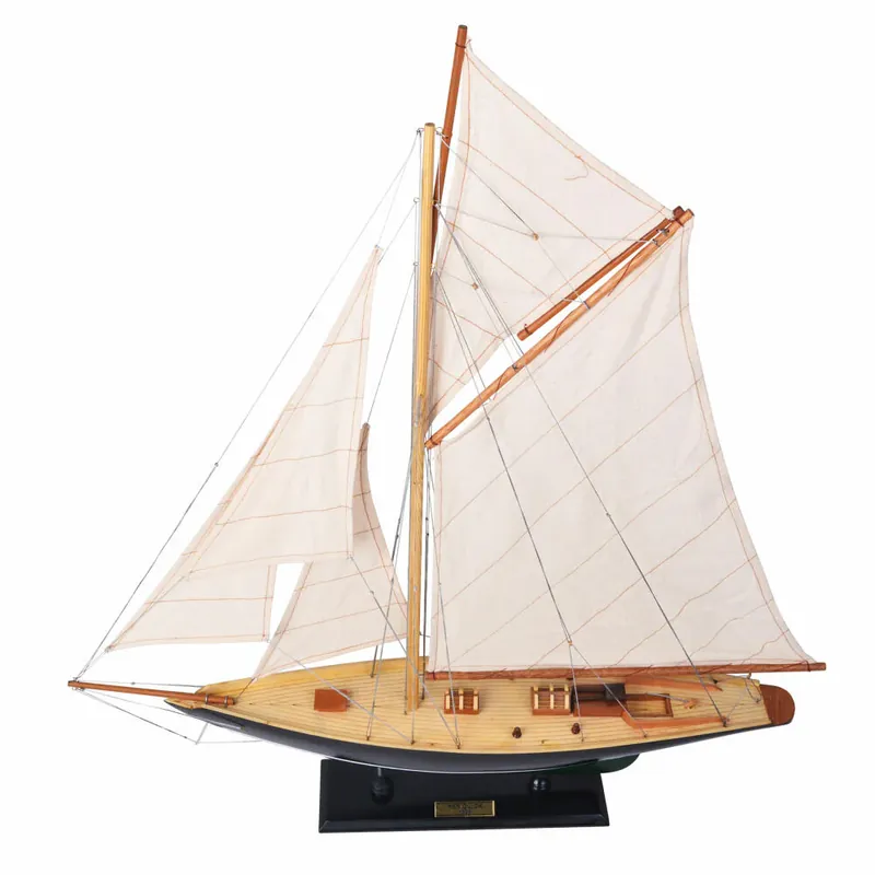 Top-Seller Authentic Models Schiffsmodell Côtre Dark Green, Segelschiff, Dekoration, Zedernholz, AS053