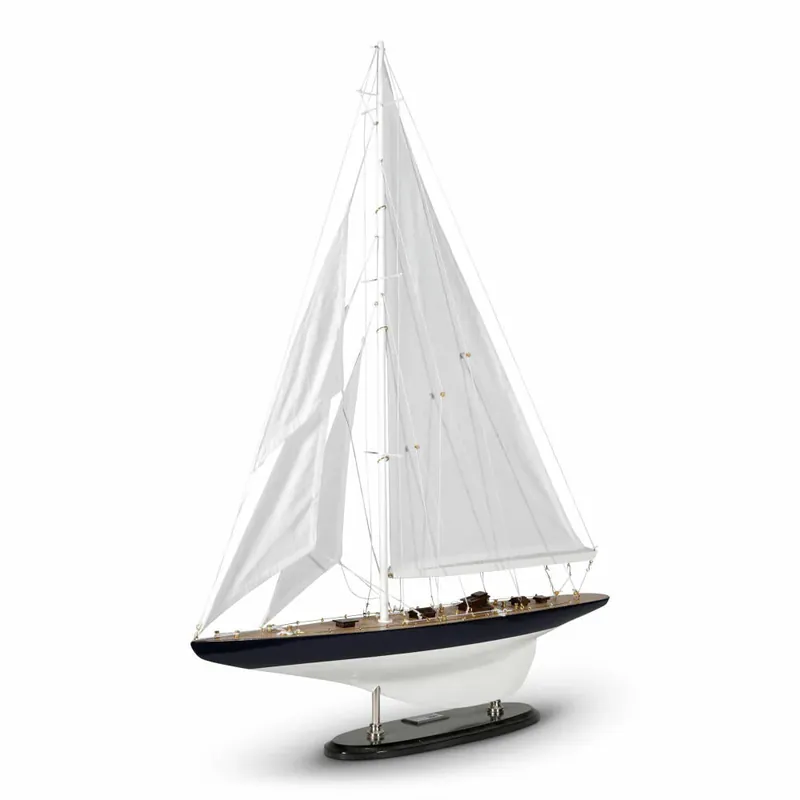 Wochenendangebot Authentic Models Schiffsmodell J-Yacht Rainbow 1934, Segelschiff, Dekoration, Holz / Baumwolle, AS152