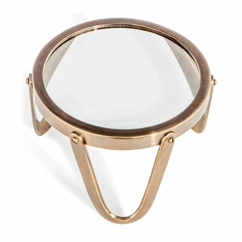 Authentic Models Schreibtischlupe Desk Magnifier Brass, Tischlupe, Vergrößerungsglas, Aluminium / Glas, Ø 13.5 cm, AC042 Jetzt Bestellen