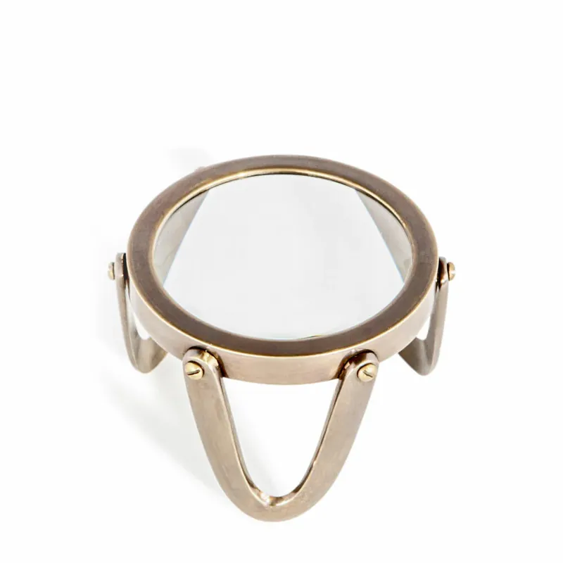 Schneller Versand Authentic Models Schreibtischlupe Desk Magnifier Brass, Tischlupe, Vergrößerungsglas, Aluminium / Glas, Ø 8 cm, AC044
