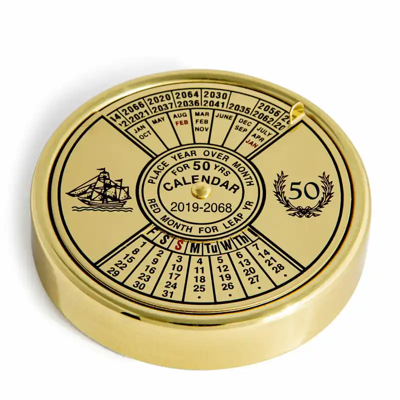 Billig Authentic Models Taschenkalender 50-Year Calendar, Kalender, Messing, BC002