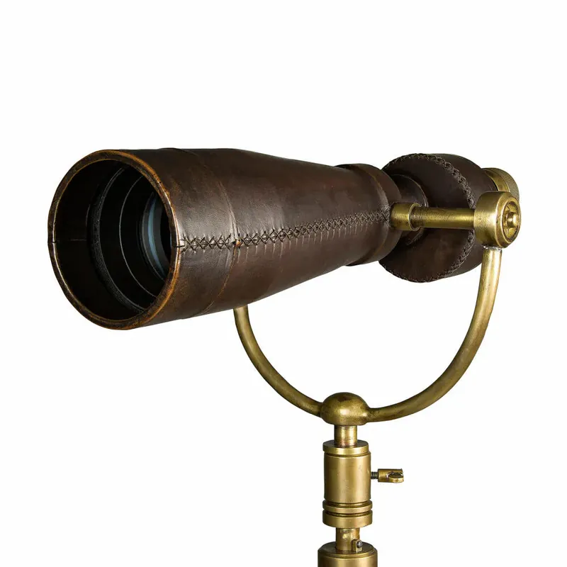 Authentic Models Monocular on Tripod, Monokular, Fernglas, Fernrohr, Stahl / Leder / Messing, KA039 Nur Heute