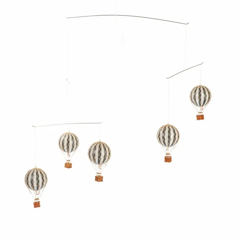 Authentic Models Mobile Flying the Skies Schwarz Weiß, Hängedekoration, Ballon, Rattan / Papier / Kunststoff, AP133 Meistverkauft