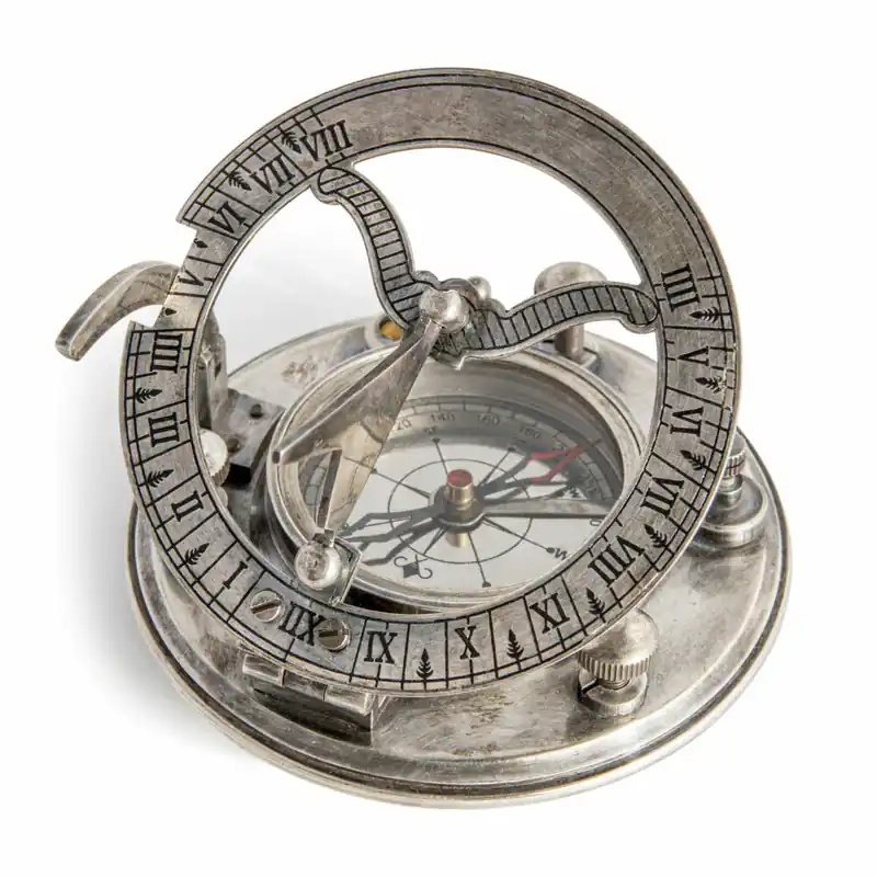 Ausverkauf Authentic Models Kompass Mariners Compass, mit Sonnenuhr, Aluminium, CO019