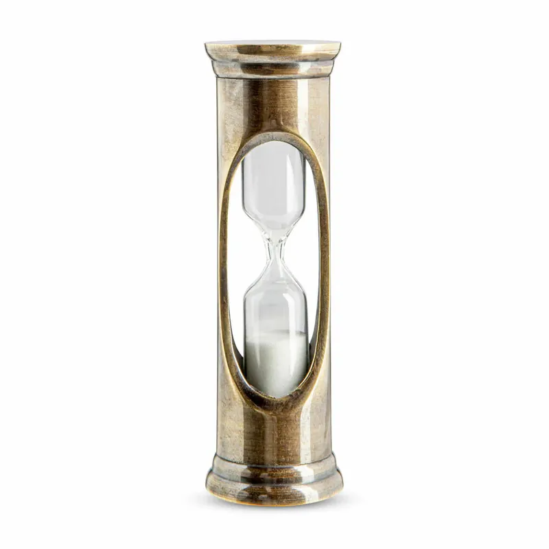 Authentic Models Sanduhr Bronzed 3 Minuten, Zeitmesser, Messing, Glas, HG001B Neu