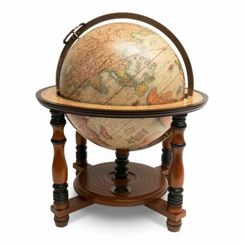 Top-Seller Authentic Models Globus Terrestrial Table Globe Large, Deko-Weltkugel, Akazienholz / Kunststoff / Papier, GL025