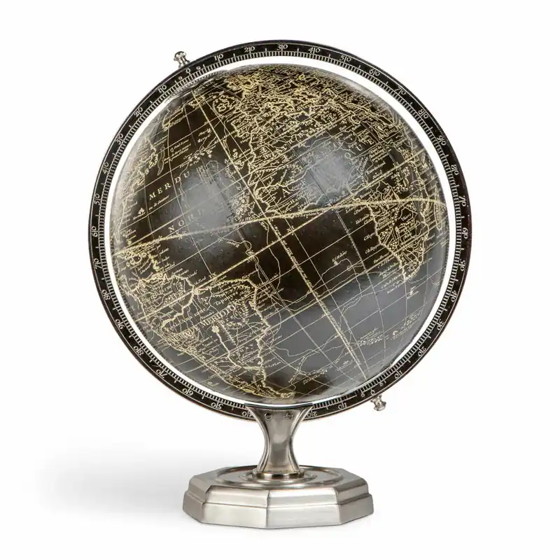 Authentic Models Globus Vaugondy Vintage Round, Deko-Weltkugel, Aluminium / Kunststoff / Papier, GL062 Nur Heute