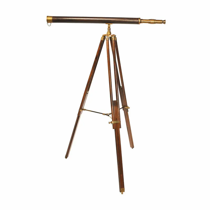 Heißes Angebot Authentic Models Avalon Telescope, Teleskop, Fernrohr, mit Stativ, Holz / Messing, KA038