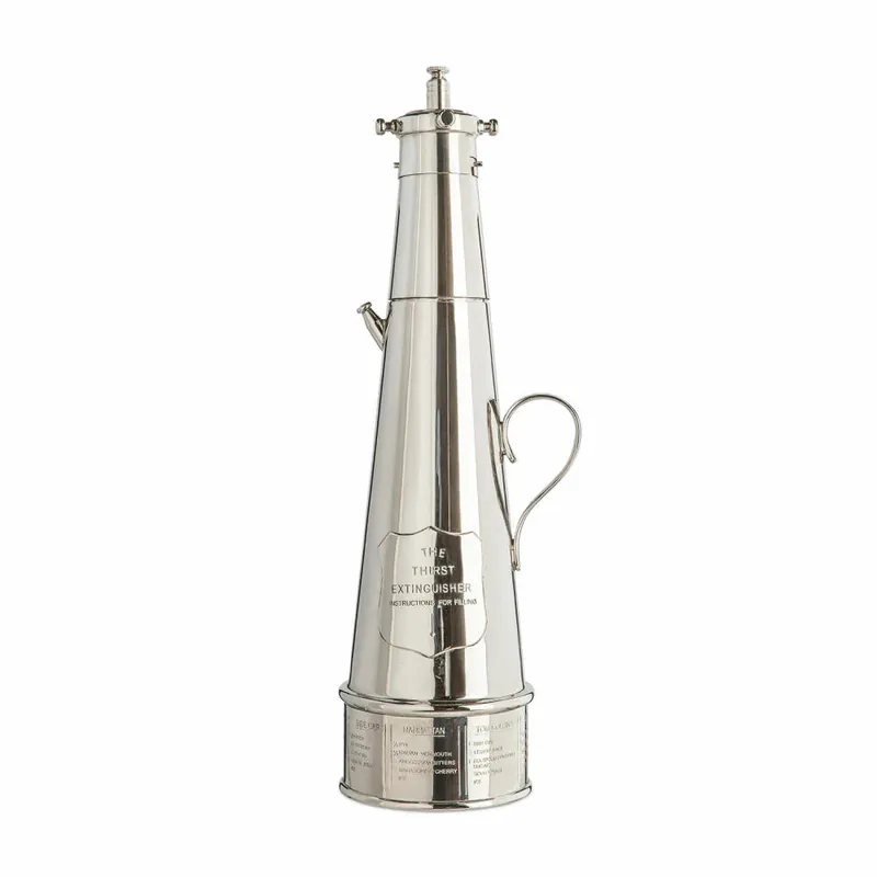 Neuheit Authentic Models Cocktailshaker Thirst Extinguisher C. Shaker, Messing, Nickel- und Silberbeschichtet, CS001